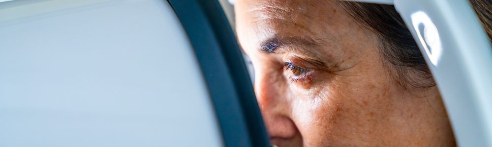 Mature woman receiving an innovative a laser treatment for glaucoma Best glaucoma treatment in Habsiguda and Nacharam